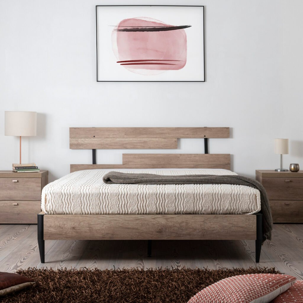 Letto matrimoniale alla francese con testiera imbottita - Homora Design