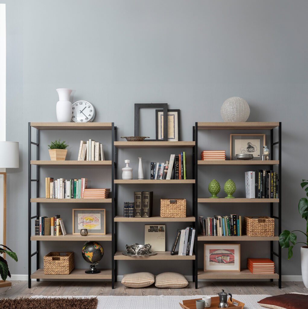 Libreria a giorno frontale con ripiani aperti - Homora Design